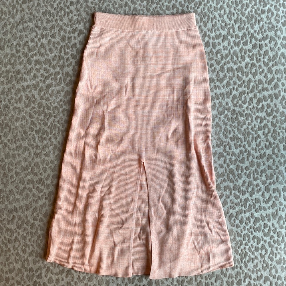 NWT Ena Pelly Sloan Knit Midi Skirt in Peach Melange, size 6 - Picture 5 of 10